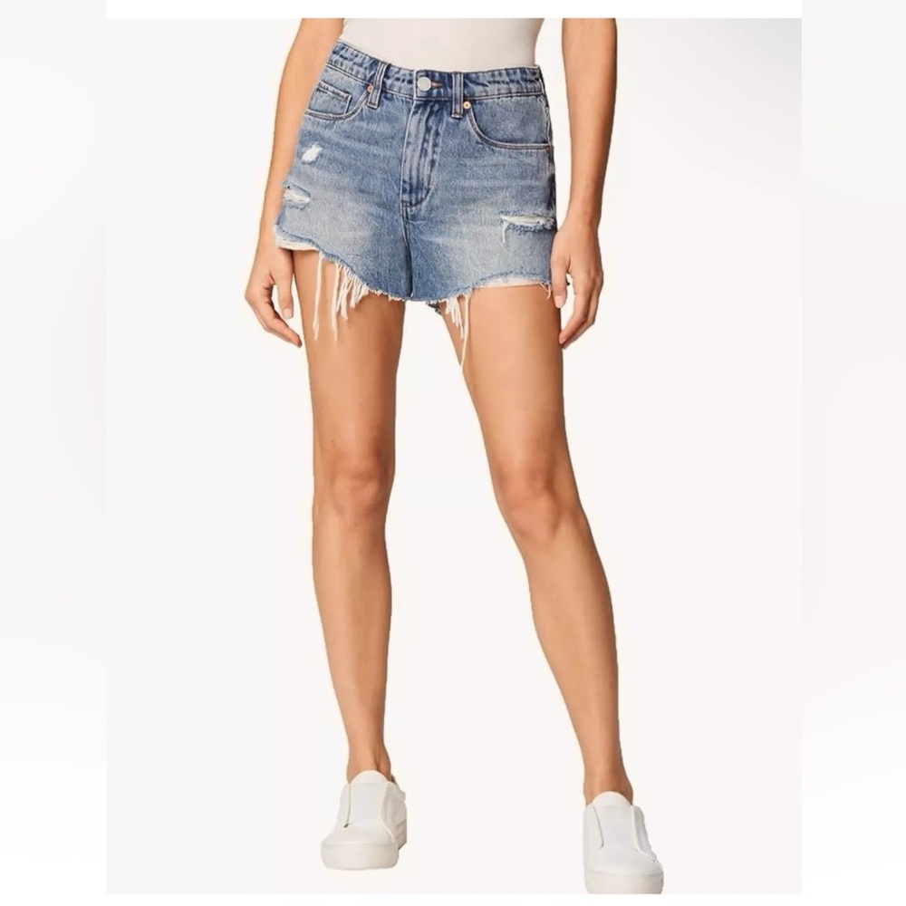 Blank NYC The Barrow High Rise Distressed Blue Wash Denim Shorts NWT Size 27
